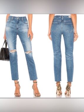 AG Isabelle Jean High-Rise Crop jean in 13 Years Saltwater